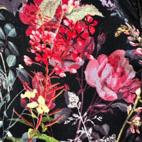 Soft Surroundings Women's Soft Velvet Tunic Top Size P/S Floral Button Up Boho - Picture 9 of 14